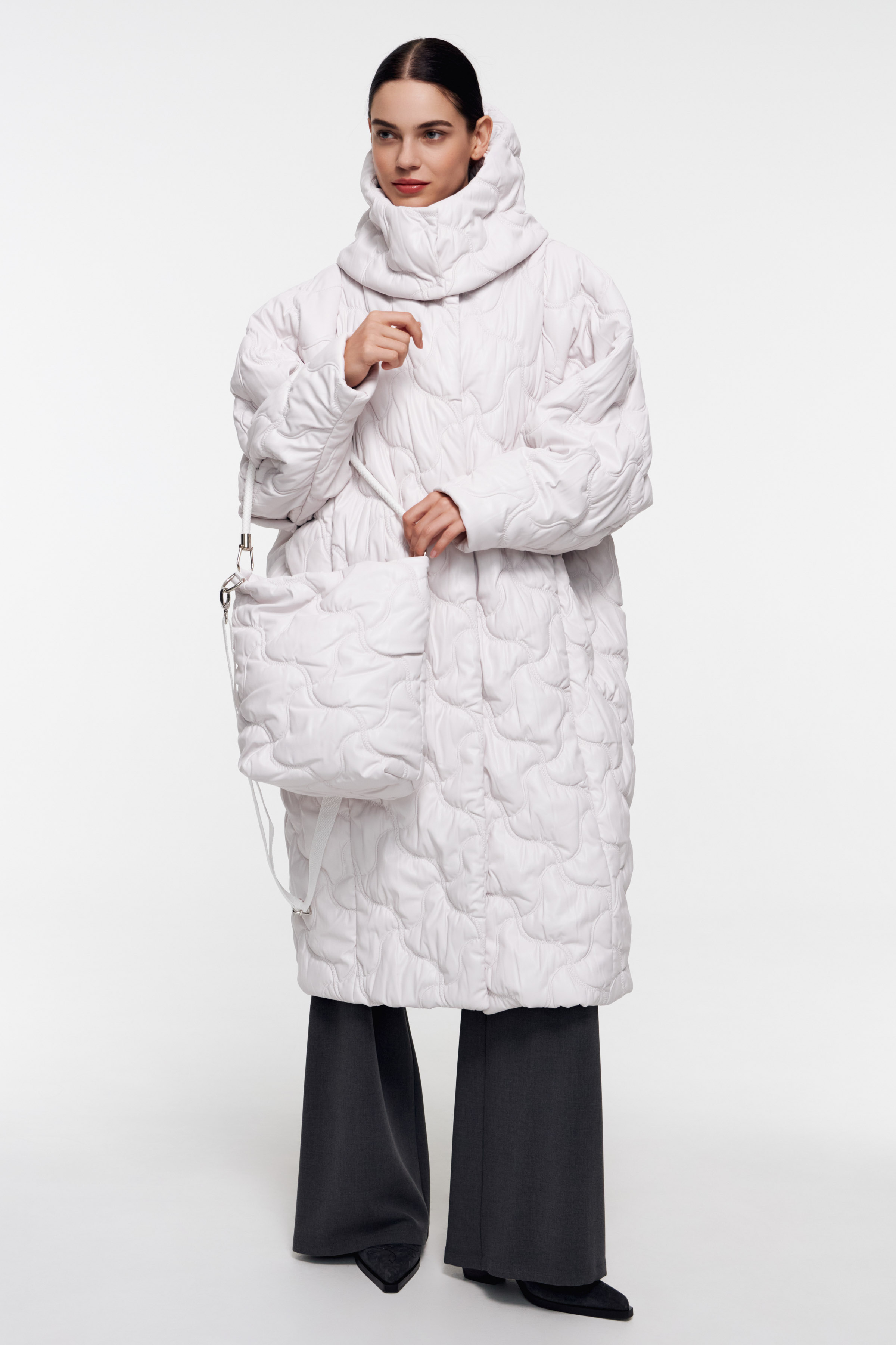 Сумка стеганая эко-кожа малая 01 Мел (craie) от Lesel (Лесель)! Заказывайте по ✆ 8 (800) 777 02 37