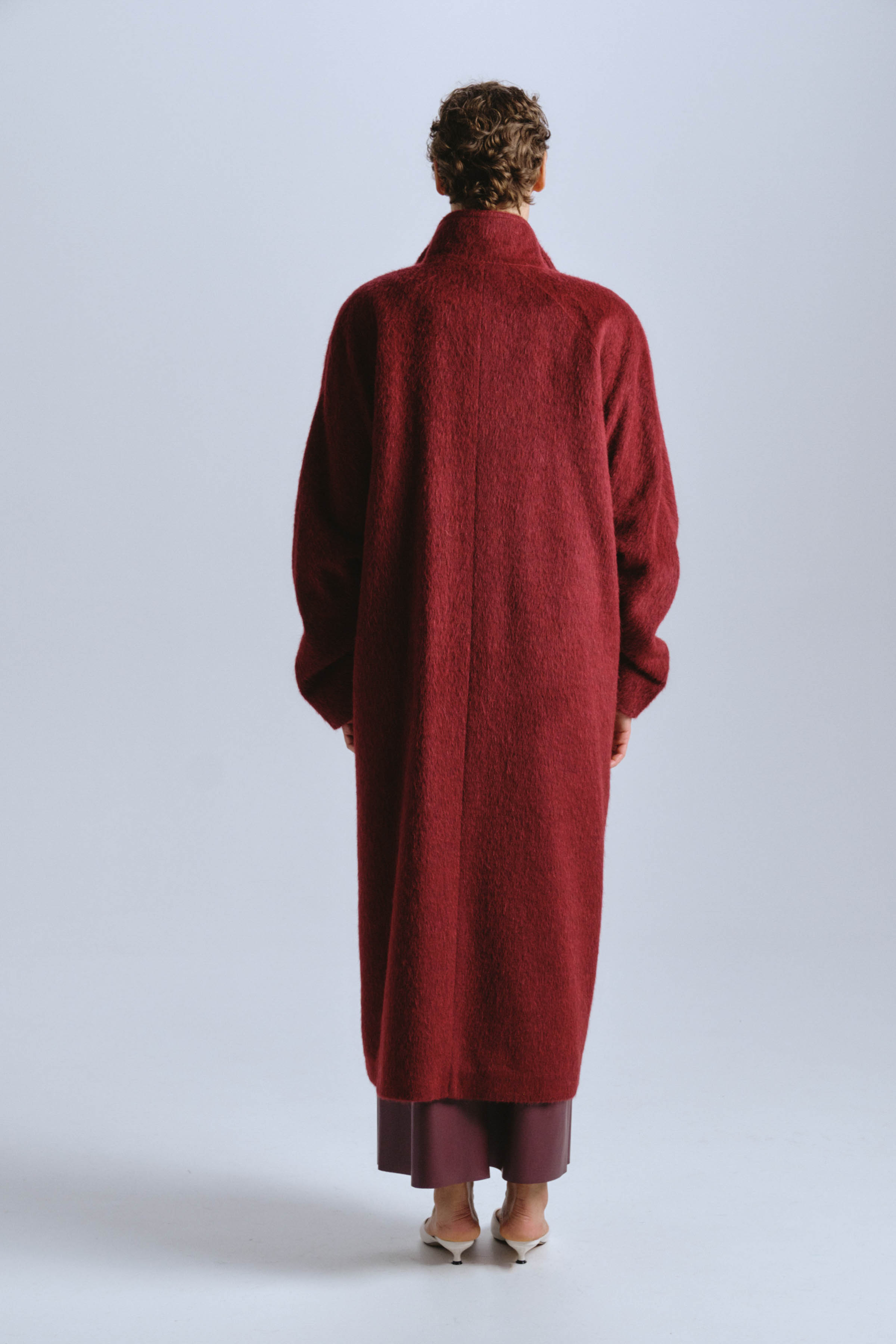 Пальто с ворсом, реглан 