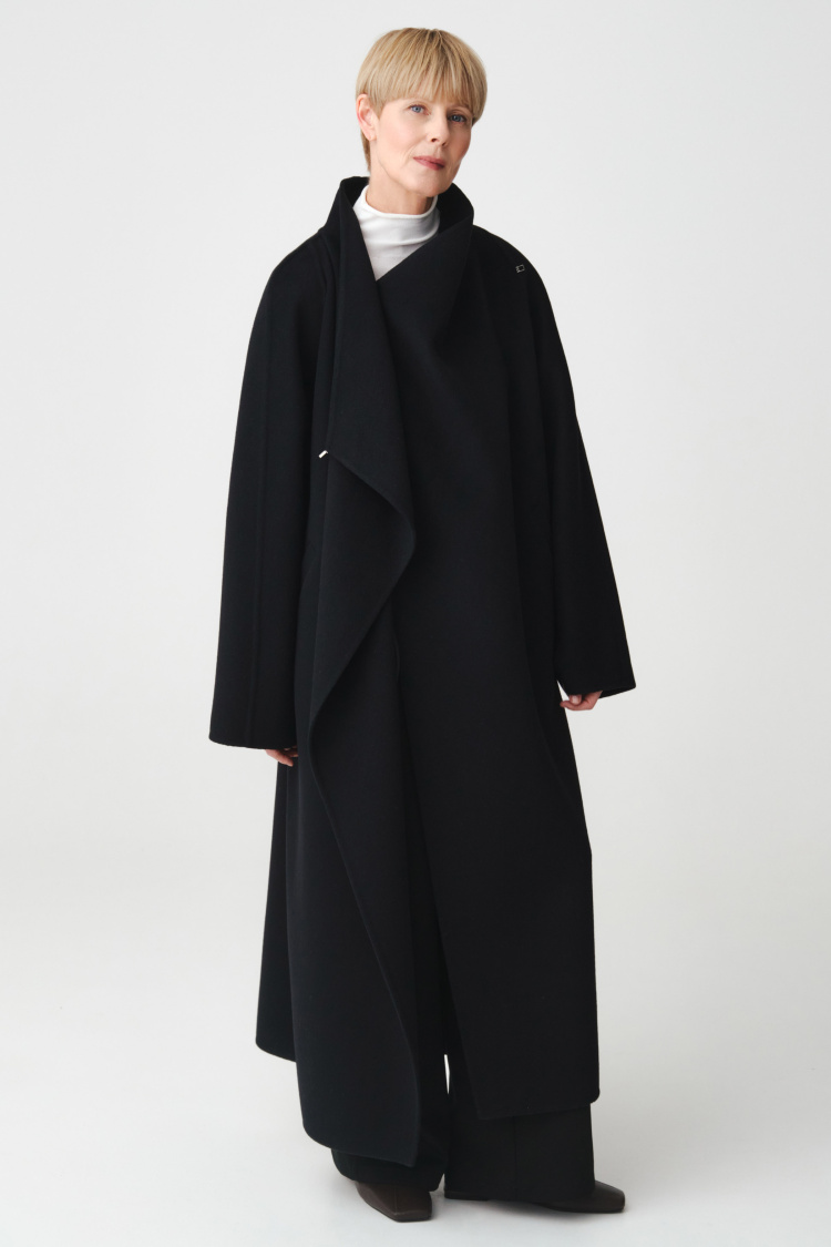 Пальто длинное, дабл шерсть