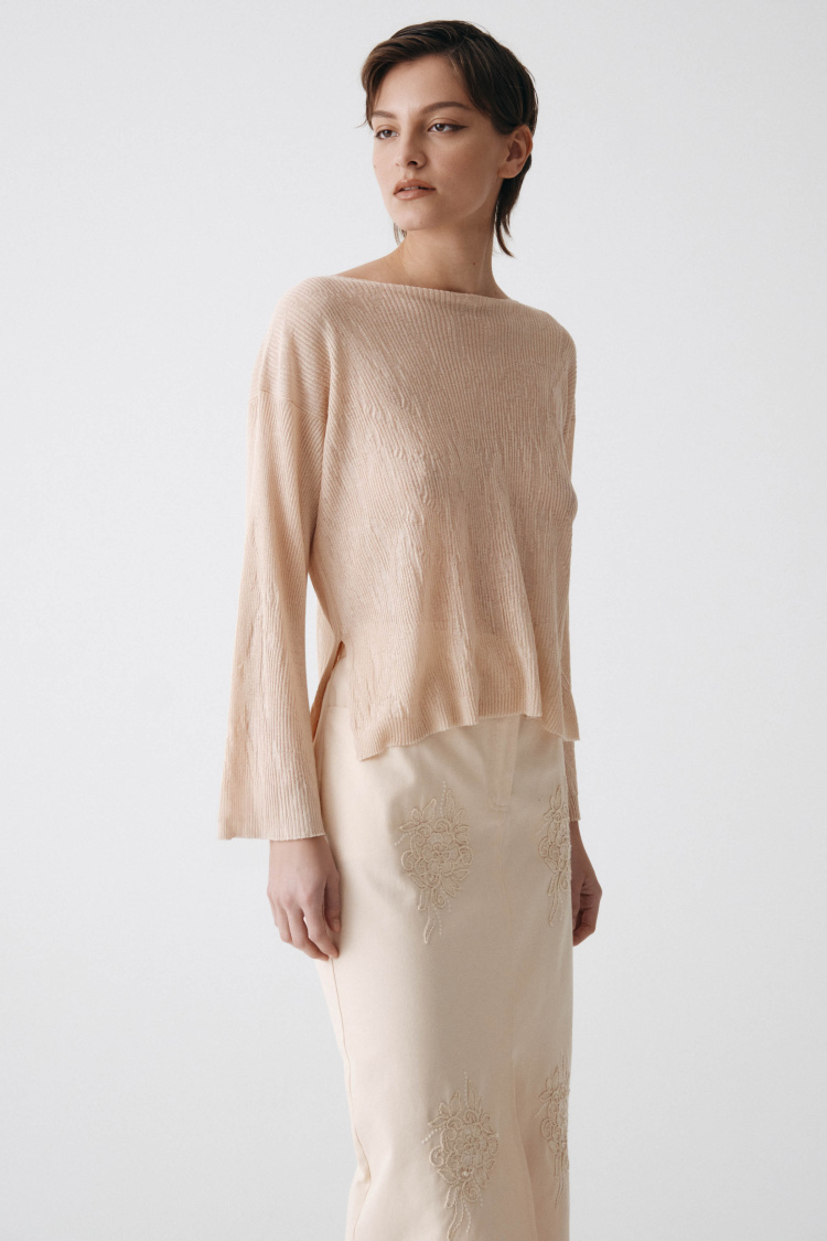 Джемпер с длинным рукавом Прозрачный