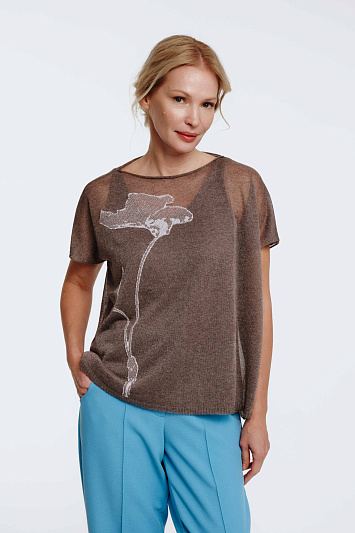 Джемпер с коротким рукавом Цветок с бутоном