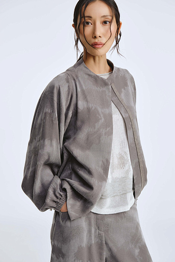 Куртка бомбер-ромб, жаккард