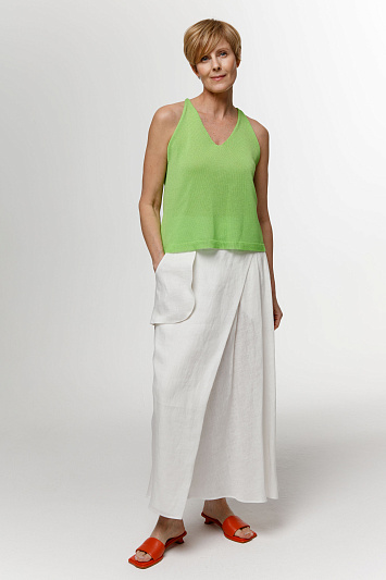 Юбка с запахом, мягкий лён