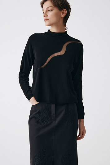 Джемпер водолазка Ломаная линия