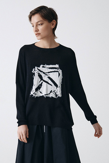 Джемпер с длинным рукавом принт Бессонница