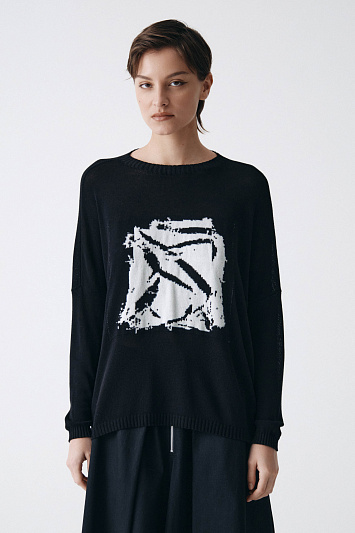 Джемпер с длинным рукавом принт Бессонница