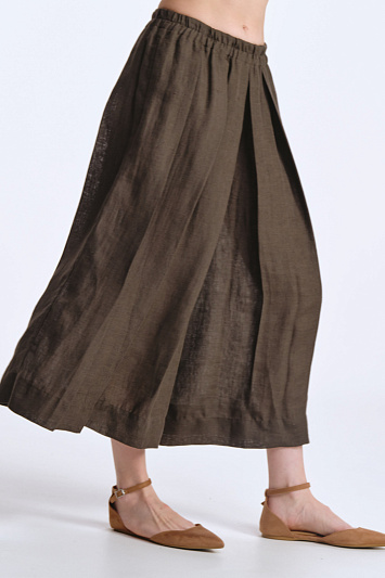 Юбка-брюки с широкими защипами