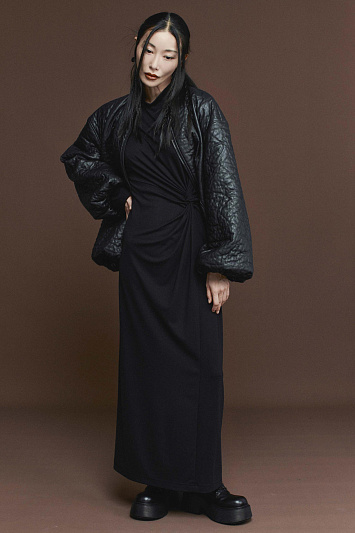 Платье с перекрутом, джерси