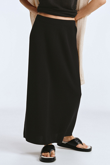 Юбка вязаная гладкая