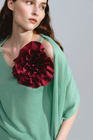 Брошь на магните Роза большая