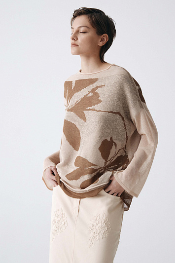 Джемпер с длинным рукавом Трехцветный