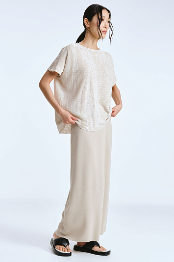 Юбка вязаная гладкая