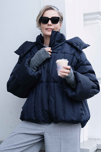 Куртка пуховая Столбики