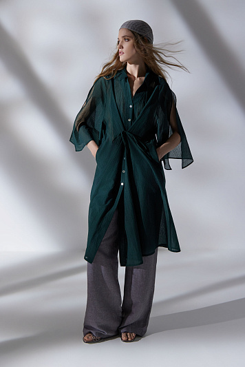 Блуза Прозрачная, рукав с разрезом