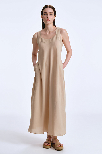 Платье сарафан солнце на широких бретелях