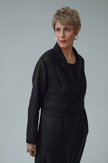 Жакет Короткий, лён