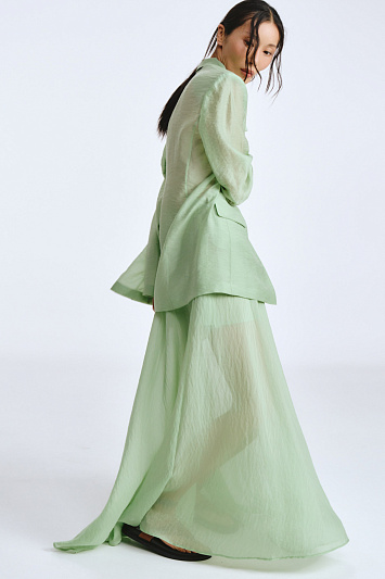 Юбка клеш прозрачная