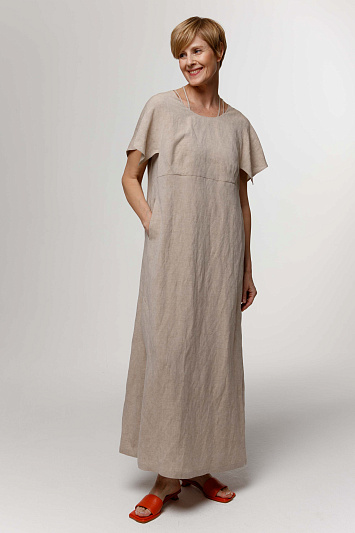 Платье с крылышками, лён