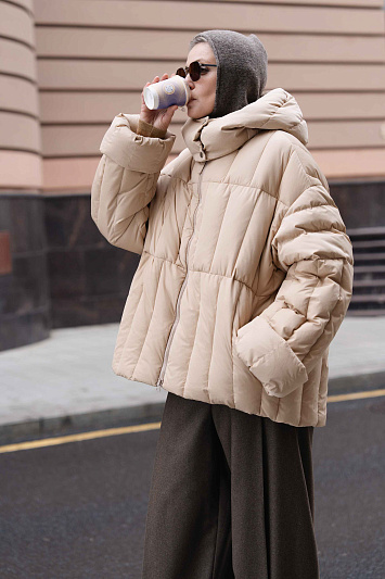 Куртка пуховая Столбики