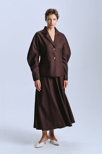 Юбка клеш, шерсть