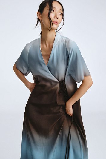 Платье Деграде с запахом