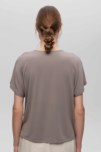 Блуза база с рукавом, тонкий трикотаж