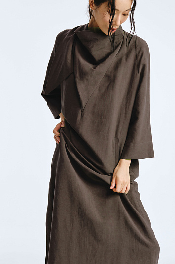 Платье с воротником Качели, плотная вискоза