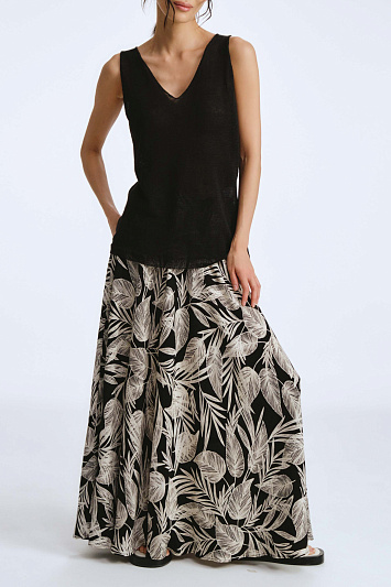 Юбка клеш Листья