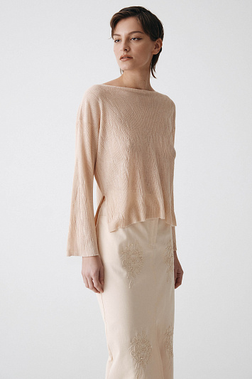 Джемпер с длинным рукавом Прозрачный