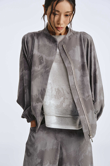 Куртка бомбер-ромб, жаккард