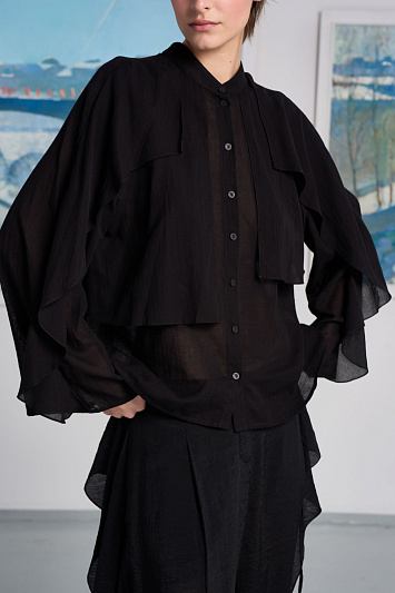 Блуза многослойная, тонкий хлопок