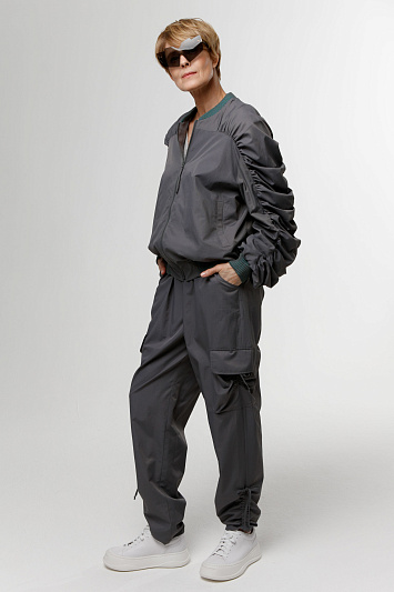 Брюки карго со сборками