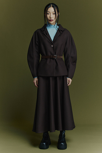 Юбка клеш, шерсть