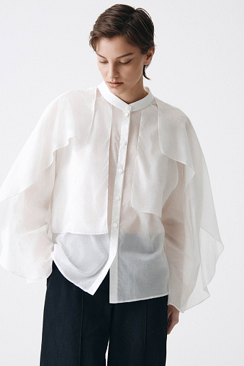 Блуза многослойная, тонкий хлопок