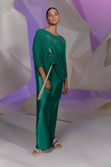 Джемпер асимметрия с лентой