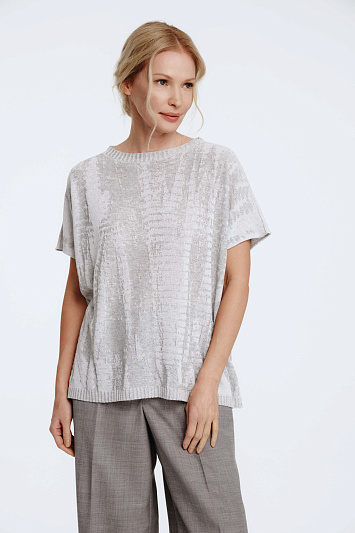 Джемпер с коротким рукавом Гофре