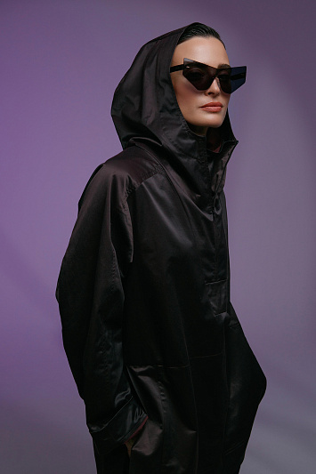 Жакет с капюшоном атлас Аутдор