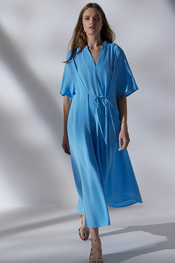 Платье Реглан, завязки, креп