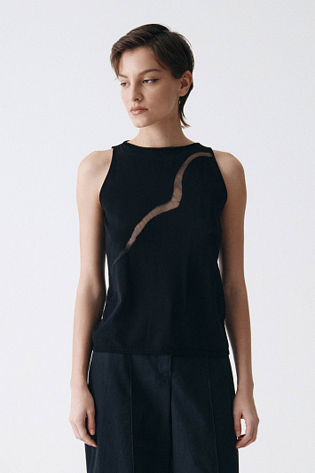 Джемпер с коротким рукавом американка Ломаная линия