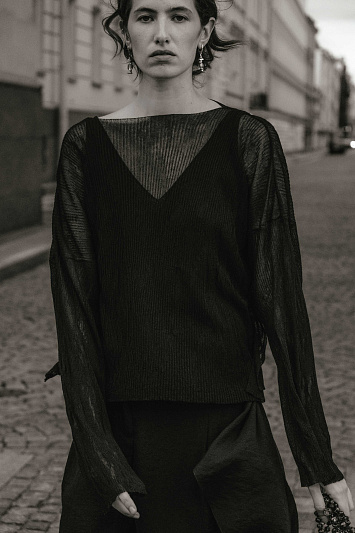 Джемпер с длинным рукавом Прозрачный