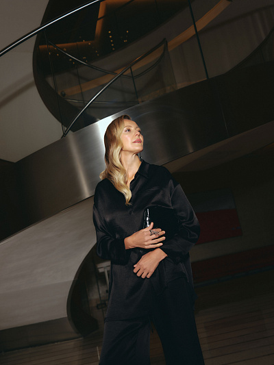 Блуза рубашка Квадрат атласная