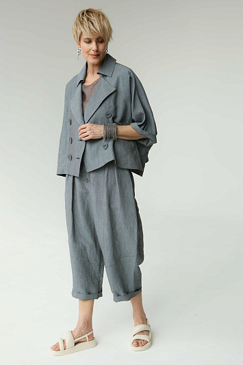 Брюки Бриджи ромб, лен