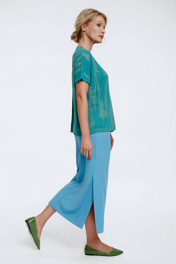 Джемпер с коротким рукавом Гофре