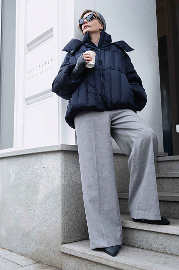 Куртка пуховая Столбики