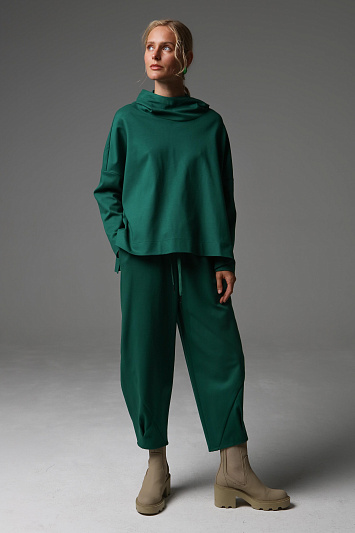 Брюки ромб укороченные, джерси