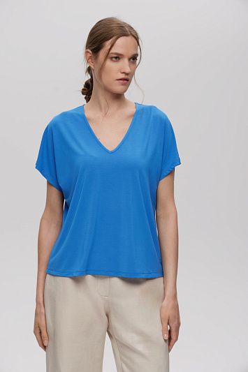 Блуза база с рукавом, тонкий трикотаж