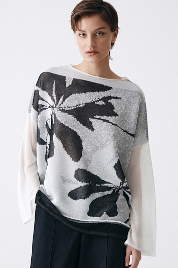 Джемпер с длинным рукавом Трехцветный