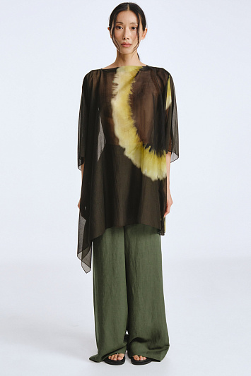 Брюки прямые, тонкий лен