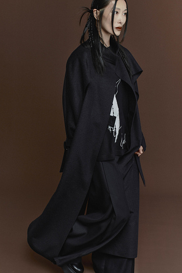 Тренч длинный, пелерины