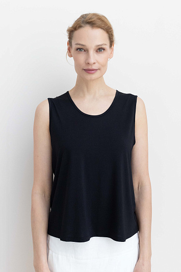 Блуза база, без рукавов, тонкий трикотаж